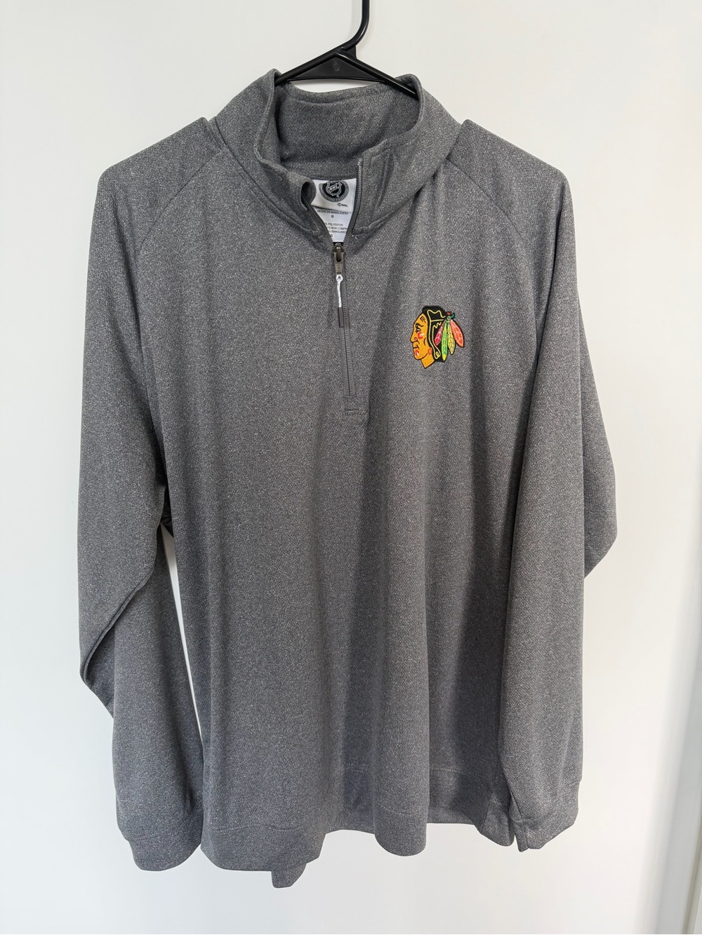 NHL Heather Gray Quarter-Zip Pullover